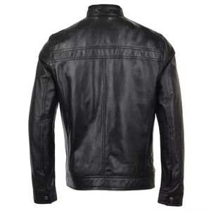 2026 New Hot Sale Men Genuine Sheepskin Leather Jacket Fashionable Soft Smooth Reversible Biker Style Fur Quilted <b>Winter</b> Jacket - Product Image 5