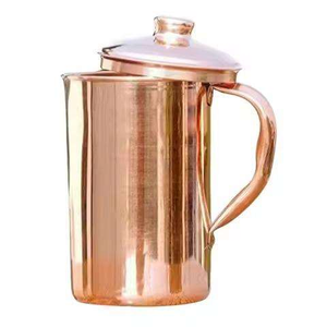 Carafe à eau en cuivre de haute qualité avec couvercle, carafe de service de luxe pour hôtels et restaurants à prix avantageux - Product Image 2