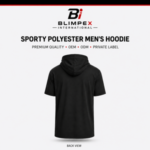 Sweat à capuche sportif personnalisé de haute qualité 100 % polyester pour homme, avec broderie, respirant, coupe oversize, OEM - Product Image 2