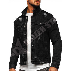 Men's Classic Denim Jacket Regular Fit Acid Wash <b>Light</b> Vintage Cotton Button Closure Casual Style Winter Wear - Product Image 6