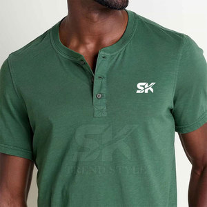 Fabricant pakistanais de t-shirts Henley unis de haute qualité, t-shirts Henley unis à la mode, nouveaux modèles les plus vendus - Product Image 3