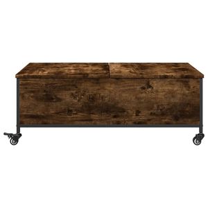 Tavolino in legno lavorato rovere affumicato con ruote 35.8 \ "x21.7 \" x13.4 \" - Product Image 6
