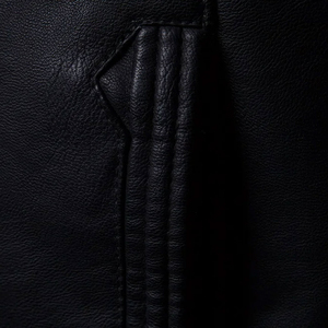 Chaqueta de Motociclista de Cuero PU para Mujer, Cuello Alto, Manga Larga, Cierre de Cremallera, Color Sólido, Estilo Motero, para Otoño - Product Image 3