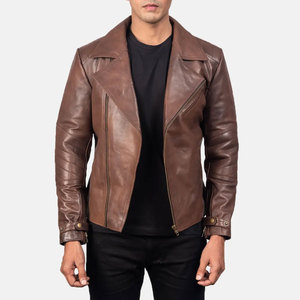Econex Sports Men's <b>Slim</b> <b>Fit</b> PU Leather Bomber <b>Jacket</b> Breathable Turn-down Collar Zipper Closure Solid Color Casual Winter - Product Image 4