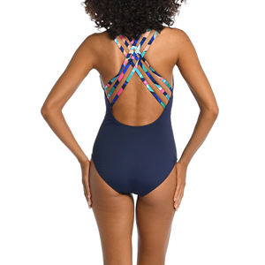 Traje de Baño de Una Pieza para Mujer, Más Vendido del Verano, Sin Mangas, Tirantes Finos Ajustables, Escote en la Espalda, Spandex/Poliéster, para Mujeres Adultas - Product Image 4