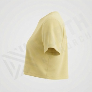 เสื้อครอปท็อปผู้หญิงผ้าฝ้ายสีสันตามสั่ง ลายมัดย้อม เซ็กซี่ ทรงโอเวอร์ไซส์ คอกลม สตรีทแวร์ ฟิตเนส ออกกำลังกาย เสื้อยืดแอคทีฟแวร์ - Product Image 3