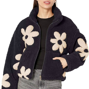 Veste en polaire sherpa à fermeture éclair intégrale pour femme, qualité supérieure, personnalisable, confortable, respirante, réversible - Product Image 1