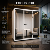 Cabine Acoustique Duo Premium avec Cadre en Aluminium Design Moderne pour Bureau à Domicile et Utilisation Hôtelière
