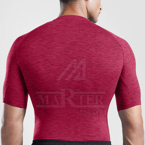 <b>Men</b> <b>Compression</b> <b>Shirts</b> Short Sleeves Knitted Activewear Gym Training Workout Clothing Lightweight Stretch Breathable - Product Image 5
