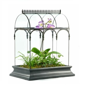 Terrario de Vidrio Premium con Base Metálica Resistente, Ideal para Centro de Mesa, Decoración del Hogar, Escritorio de Oficina y Regalos - Product Image 4