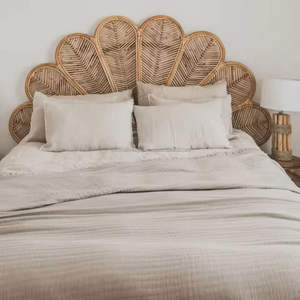 Eco Friendly Handmade Natural <b>Rattan</b> Headboard Wholesale Supplier Customizable Durable <b>Bed</b> Design Vietnam - Product Image 5