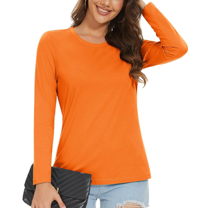 Camiseta de Punto de Manga Corta con Cuello Redondo para Mujer, de Alta Calidad, Color Sólido, Transpirable, Corte Regular, 100% Algodón, Deportiva y Ecológica - Product Image 6