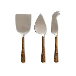 Magnifique ensemble de couteaux à fromage design pour hôtels, outils de découpe de fromage en métal doré pour mariages et dîners de luxe - Product Image 4