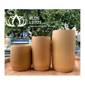 Blue Lotus Eco-Friendly <b>Bamboo</b> Vintage Cylinder Reusable Tumbler-Multiple Sizes for Party <b>Travel</b> & Camping - Product Image 1