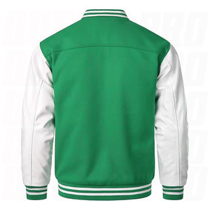 Veste universitaire pour homme, veste de baseball pour garçons, veste bomber athlétique classique, manches en similicuir, style streetwear - Product Image 4