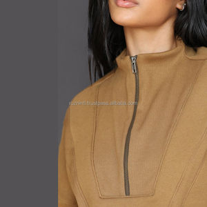 Sweat à capuche court pour femme, pull en coton léger avec ourlet élégant, parfait pour l'entraînement, la salle de sport et la mode quotidienne - Product Image 4