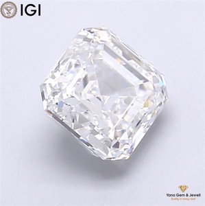 Diamant CVD de laboratoire taille Asscher 2,50 carats, certifié IGI, couleur D, clarté VVS1, pièce centrale solitaire pour sertissage personnalisé - Product Image 5