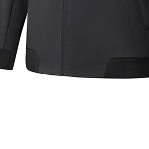 Survêtement noir pour homme avec veste zippée intégrale, manches rayées et pantalon assorti, séchage rapide, design sportif, idéal pour l'automne - Product Image 2