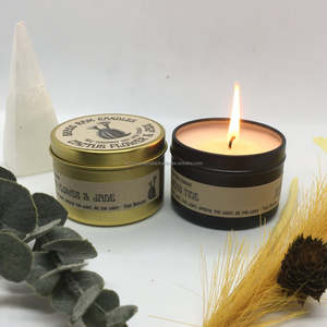 Pot à bougie en métal élégant avec design rond Récipient à cire intérieur et extérieur durable et élégant, parfait pour la décoration intérieure - Product Image 5