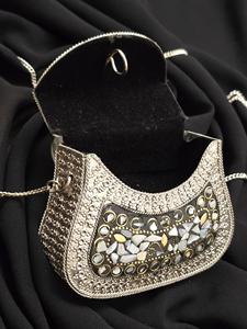 New Stylish Handmade <b>Evening</b> <b>Bag</b> Mothers Day Gift for Her <b>Black</b> and White Mosaic <b>Clutch</b> Purse Party Sling <b>Bag</b> - Product Image 2