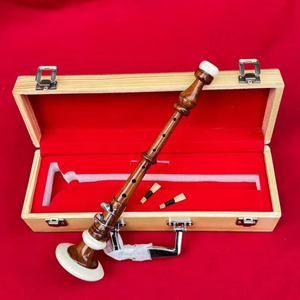 Bombardino musical Obexa de palo de rosa marrón para práctica con 2 cañas y estuche rígido - Product Image 1