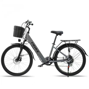 Bicicleta eléctrica urbana de 26 pulgadas para chicas y mujeres, con cuadro bajo, batería de litio de 36V 8Ah y motor sin escobillas de 250W - Product Image 4