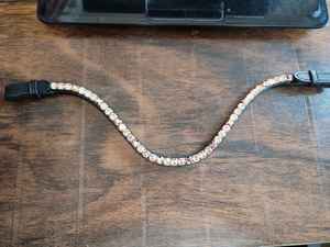 Double bandeau en cristal perlé conçu en V pour l'équitation islandaise Matériau en cuir véritable - Product Image 4