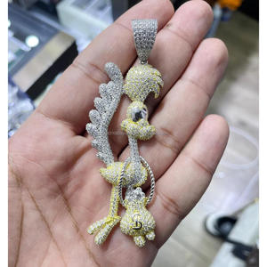 Premium Bird Character Pendant With Luxury Streetwear Jewelry and Diamond Look Stones - Product Image 1