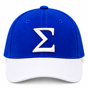 Gorra de Béisbol Bordada en Azul Real y Blanco de Phi Beta Sigma, Estructurada, con Visera Curva Ajustable, con Letras Griegas, Informal, Deportiva, para Hombre - Product Image 3