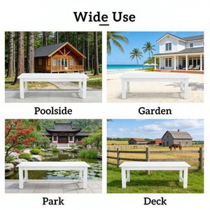 Bancs de jardin en bois pour terrasse, parc ou véranda - Chaises confortables uniquement - Product Image 2