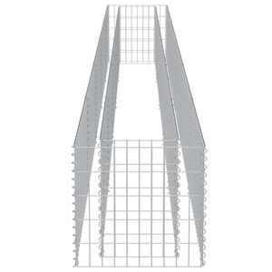 Jardinera Elevada Gabion de 177.2 x 19.7 x 19.7 cm, Acero Galvanizado Plateado para Macetas y Jardineras - Product Image 6