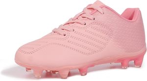 Chaussures de football synthétiques roses pour filles avec semelle extérieure en TPU, baskets de soccer respirantes avec doublure en maille et crampons, chaussures de sport d'été - Product Image 6