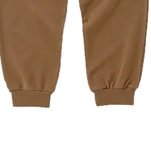 Ensemble de survêtement en coton marron pour femme, sweat-shirt à col rond, pantalon de jogging, couleur unie, tenue décontractée d'automne, manches longues, fermeture à cordon - Product Image 4