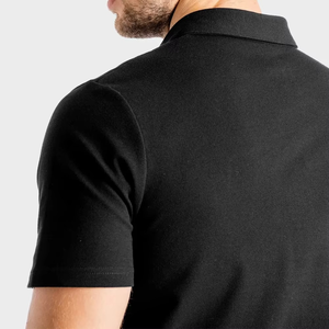 Polo pour homme, tissu doux pour la peau, manches courtes, col classique, décontracté, pour l'été, les sports de plein air, le quotidien, gris, confortable - Product Image 4