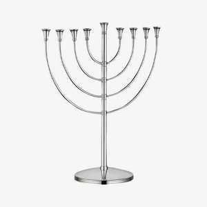 Menorah de primera calidad con acabado plateado para el hogar, villas, iluminación de mesa, uso decorativo, portavelas de Hanukkah. - Product Image 1