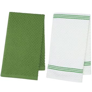 Serviettes de cuisine rayées 100% coton tissé, torchons absorbants et rafraîchissants, ensemble cadeau, nettoyage à sec, vente en gros, faible MOQ, Inde - Product Image 2