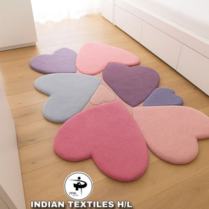 Tapis géométrique de qualité supérieure en laine/viscose tufté à la main / Beige, adapté aux animaux domestiques, antidérapant, à prix avantageux INDIAN TEXTILES H/L - Product Image 1