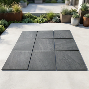 Carreaux de sol extérieurs en porcelaine effet granit anthracite noir moderne à motifs italiens 20 mm 600x900 mm 300x300 mm, robustes et antidérapants R11 - Product Image 5