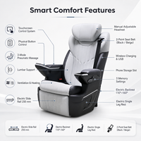 Siège de van de luxe JYJX103D, fauteuil de massage VIP Captain, siège de camping-car entièrement inclinable, confort premium pour V300 Sprinter Minibus