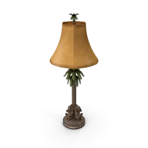 Decorative Palm Tree <b>Table</b> <b>Lamp</b> Resin Base Fabric Shade Tropical Bohemian Lighting for Living Room Hotel Resort Home Decor - Product Image 1