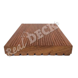 Merbau Wood Composite <b>Decking</b> 25x145 Reeded Grooved Fireproof Interlocking Tiles - Product Image 1