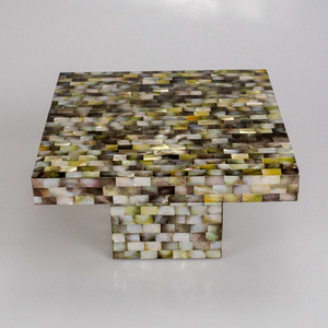 Élégant support à gâteau carré à motif floral fait à la main accessoires de cuisine en nacre - Product Image 1