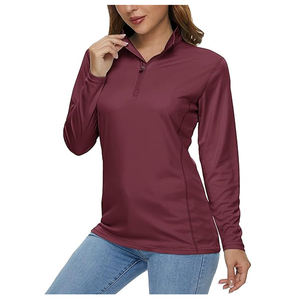 Chemise polo de golf pour femme de haute qualité, séchage rapide, respirante, en coton, couleur unie, logo personnalisable - Product Image 4