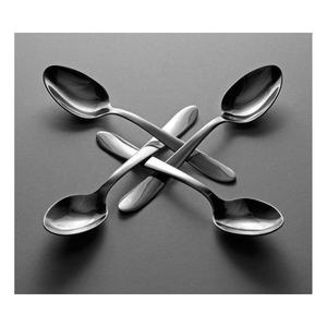 Incroyable Long design plat poignée noir mat miroir poli cuillère fourchette salade ensemble de serveur avec poignée de styliste géniale - Product Image 1