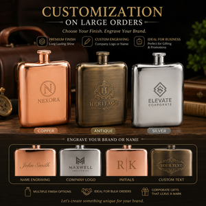 Gourde de poche en cuivre de qualité supérieure 6oz, gourde à liqueur en acier inoxydable, gourde à whisky portable, cadeau pour hommes, cadeau pour les garçons d'honneur - Product Image 4