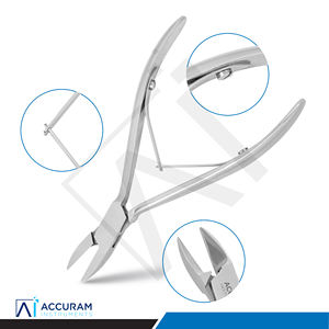 Accuram Pince à cuticules et coupe-ongles à mâchoires affûtées en acier inoxydable pour ongles épais, outil de podologie pour manucure, pédicure et usage en salon - Product Image 2