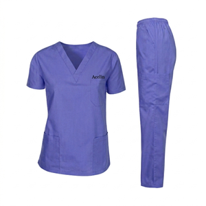 Unisex Matte Medical Uniform Premium Woven Jersey <b>Scrub</b> <b>Sets</b> for Nurses and Muslim Hospitals Runners - Product Image 4