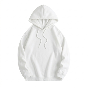 Sweat à capuche décontracté pour homme, automne, poche kangourou avant, polyester/coton polaire uni, fermeture à cordon, écologique, coupe-vent - Product Image 3