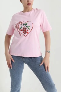 เสื้อคอเต่าผู้หญิงไซส์ใหญ่ สีพื้น ผ้าถัก 100% คอตตอน กันยับ แห้งเร็ว ระบายอากาศ ป้องกันรังสียูวี มีโลโก้ สไตล์ลำลอง แขนสั้น สำหรับฤดูร้อน - Product Image 5