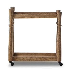 Carrito de Bar de Madera de Teca Premium con Cajones, Carrito de Servicio Rodante Clásico para Restaurante, Hotel y Muebles de Interior de Lujo - Product Image 4